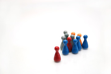 Image showing Concept of a multi-colored crowd