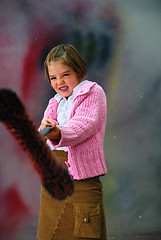 Image showing Cute little girl having fun