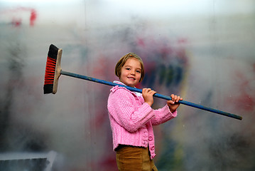 Image showing Cute little girl having fun