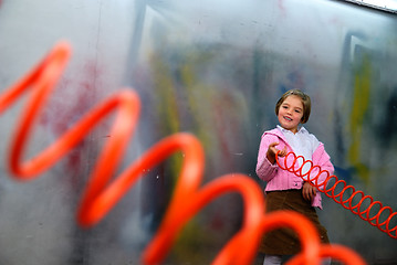 Image showing Cute little girl having fun