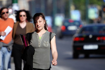 Image showing Girl after school