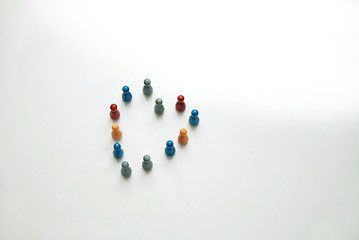 Image showing Concept of a multi-colored crowd