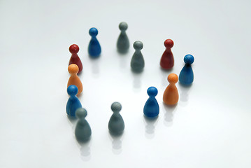 Image showing Concept of a multi-colored crowd