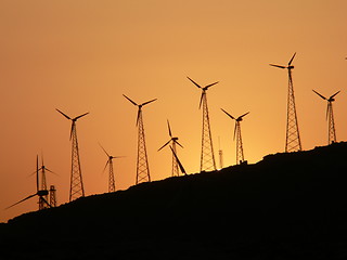 Image showing Wind turbines