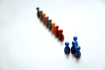 Image showing Concept of a multi-colored crowd