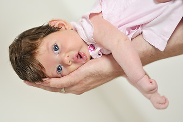 Image showing man hold little baby in hand