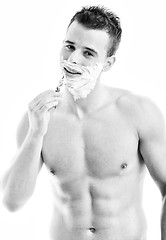 Image showing man shave