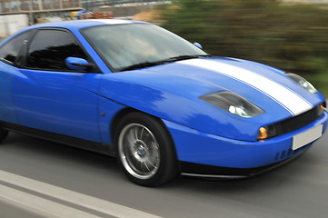 Image showing Tuning cars sacing down the highway