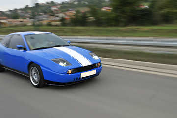 Image showing Tuning cars sacing down the highway