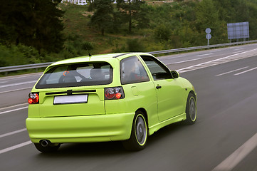 Image showing Tuning cars sacing down the highway