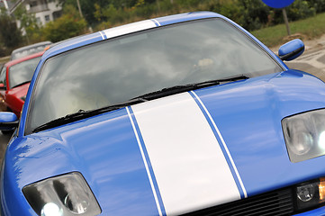 Image showing Tuning cars sacing down the highway