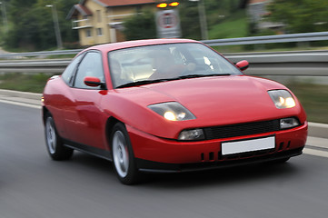 Image showing Tuning cars sacing down the highway