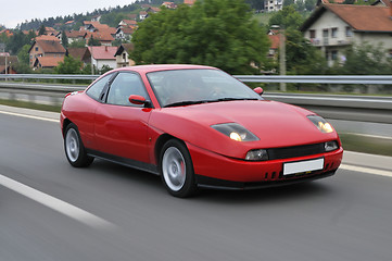 Image showing Tuning cars sacing down the highway