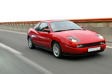 Image showing Tuning cars sacing down the highway