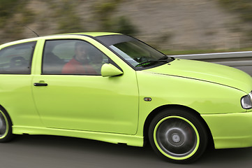 Image showing Tuning cars sacing down the highway