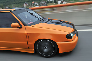 Image showing Tuning cars sacing down the highway