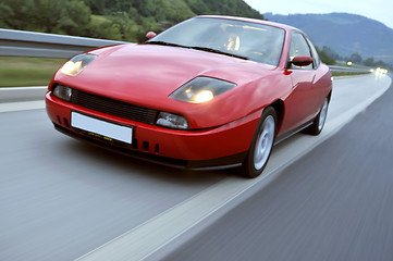 Image showing Tuning cars sacing down the highway