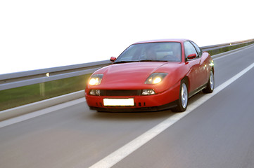 Image showing Isolated tuning cars racing on highway 