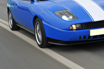 Image showing Tuning cars sacing down the highway