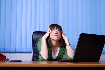 Image showing Worried businesswoman 