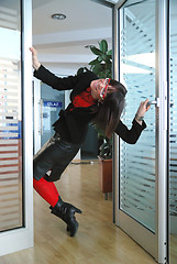 Image showing young businesswoman posing in office | new perspecitves concept