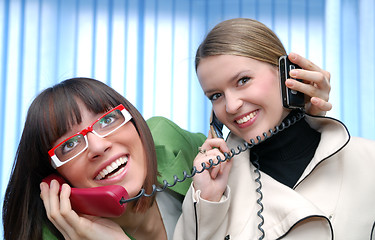 Image showing .office fun with telephones
