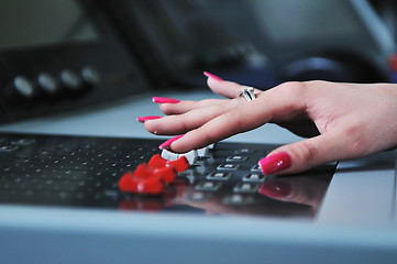 Image showing woman hand music