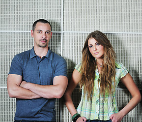 Image showing happy young couple indoor