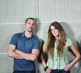 Image showing happy young couple indoor