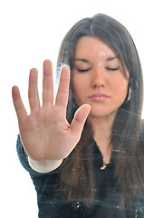 Image showing woman hand screeen