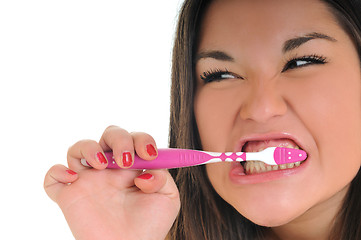 Image showing woman dental care