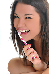 Image showing woman dental care