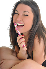 Image showing woman dental care