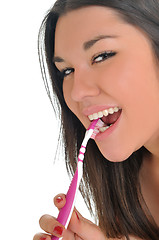 Image showing woman dental care