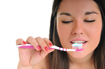 Image showing woman dental care