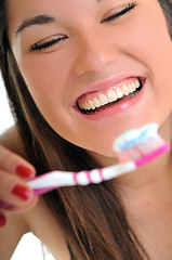 Image showing woman dental care