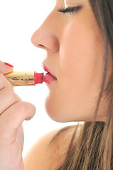 Image showing lipstick woman