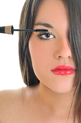 Image showing eyelash makeup