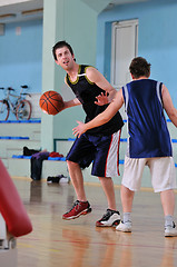 Image showing basketball duel