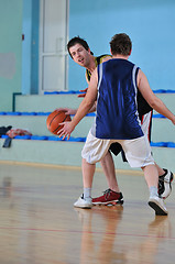 Image showing basketball duel