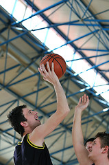 Image showing basketball duel