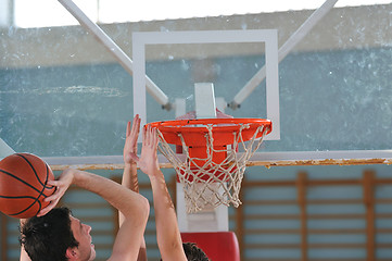 Image showing basketball duel