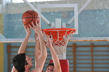 Image showing basketball duel