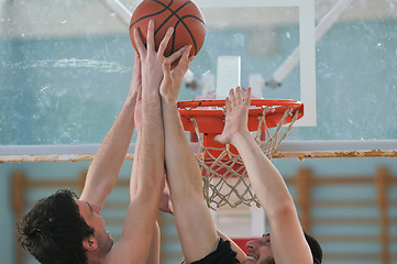 Image showing basketball duel