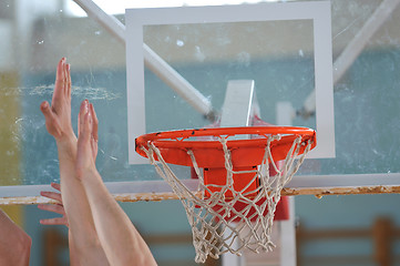 Image showing basketball duel