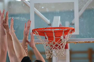 Image showing basketball duel