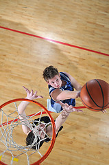 Image showing basketball duel