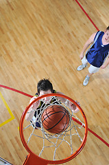 Image showing basketball duel