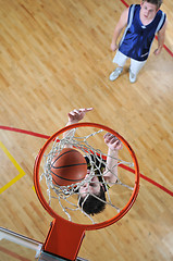 Image showing basketball duel