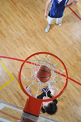 Image showing basketball duel